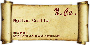 Nyilas Csilla névjegykártya